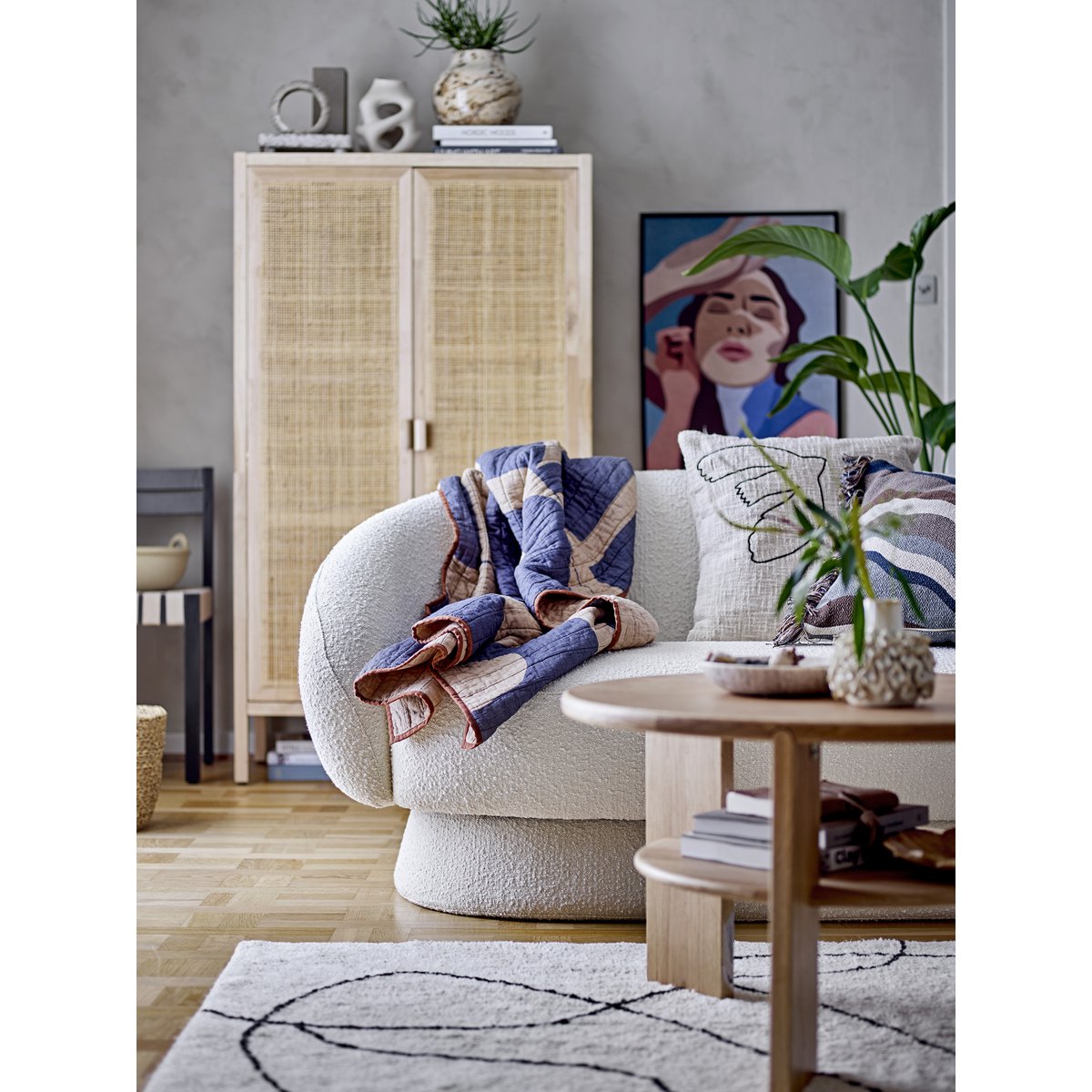 Viga Rug, White, Cotton