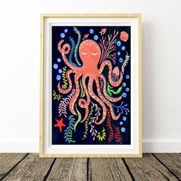 Octopus Nursery Print
