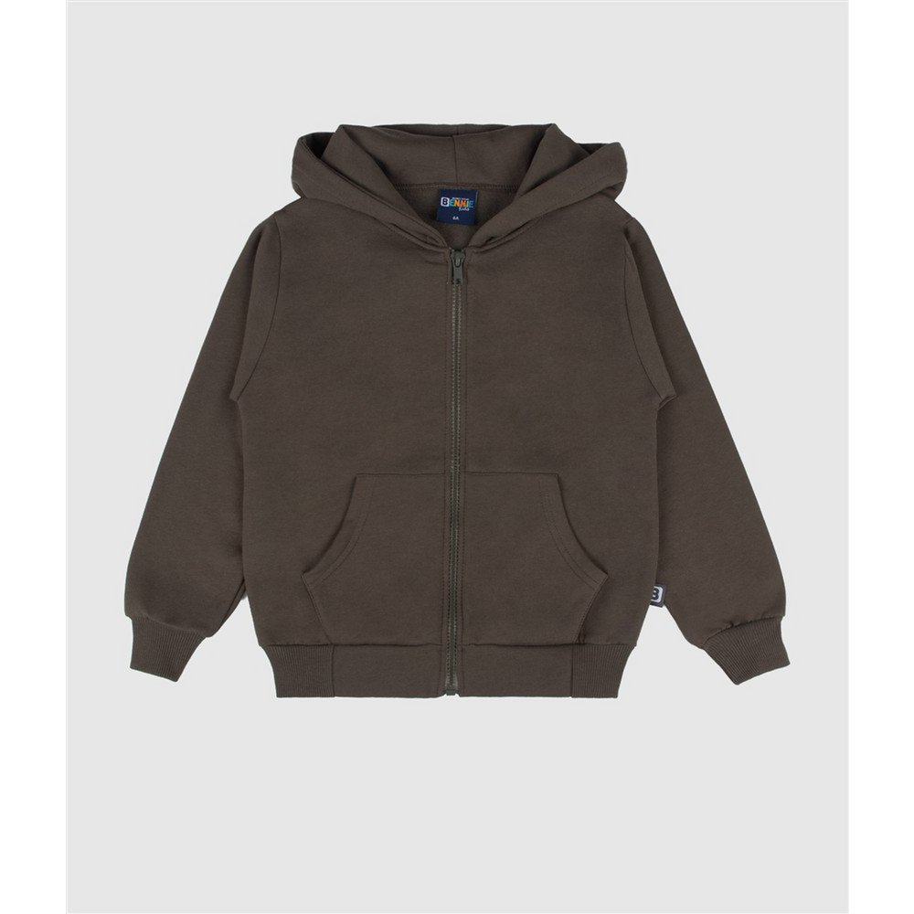 Basic Brushed Fleece Zip-Up Jacket