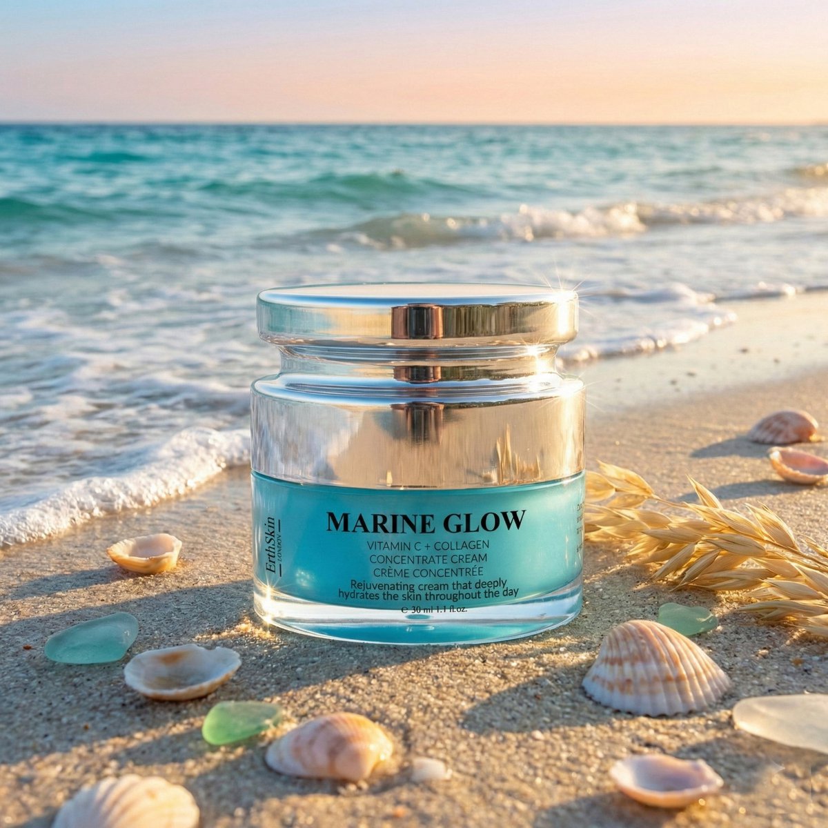 Glow marino Vitamina C + Crema concentrato di collagene 50 ml