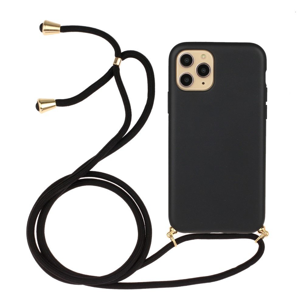 Lunso - Funda trasera con cable - iPhone 11 Pro - Negro