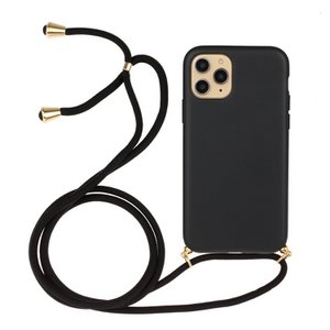 Lunso - Rückseitige Hülle mit Kordel - iPhone 11 Pro - Schwarz