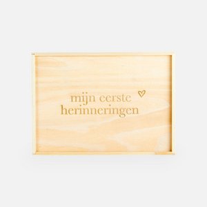 Memory box with sliding lid - 'my first memories'