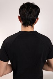 T-shirt Shirt Shirt Shirt Slimfit T-shirt Organic Coton V-Col à col de logo brodé de haute qualité