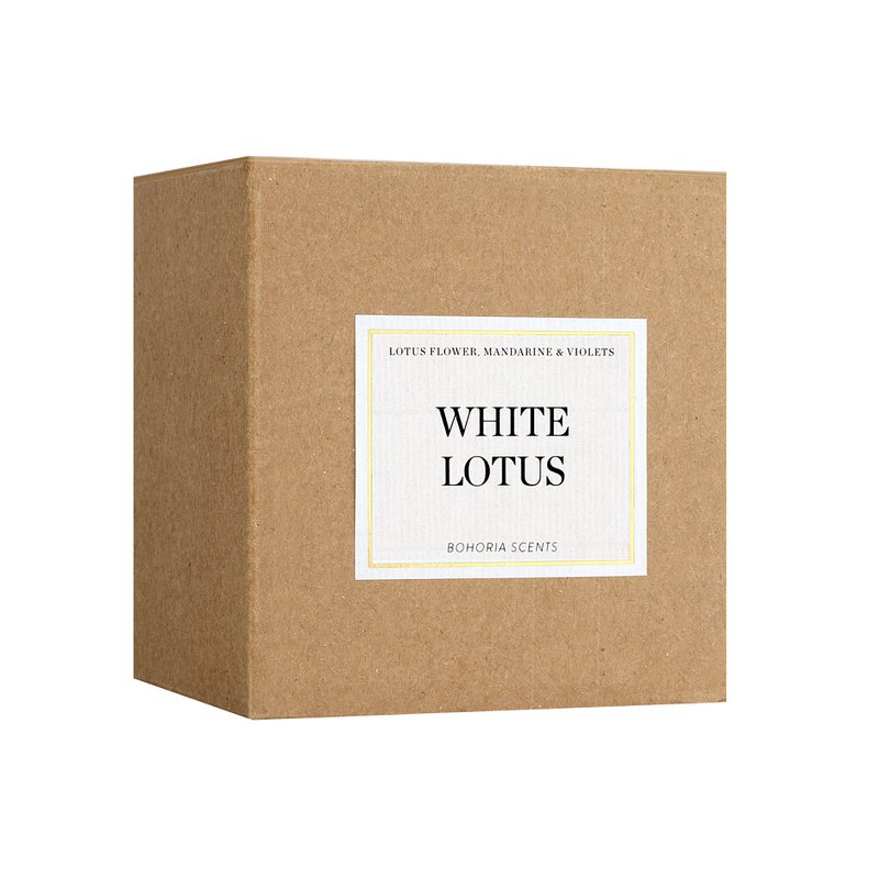 Hvid Lotus duftlys 230g – Hvid Lotus & Sandeltræ, 50h