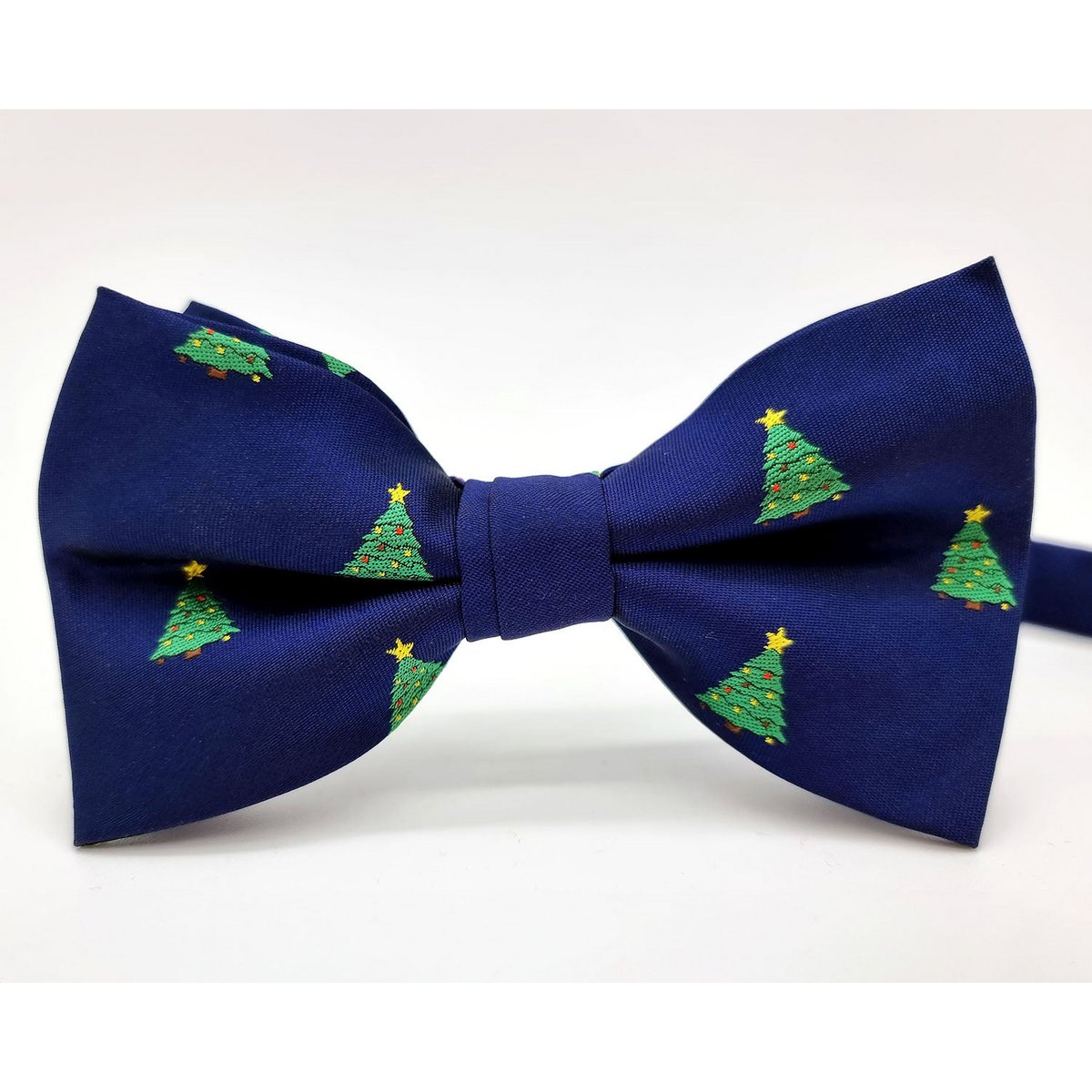 Bowtie - Blue with Xmas trees