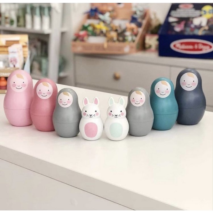 Blau nistende Babys mit Chiming Bo Bunny