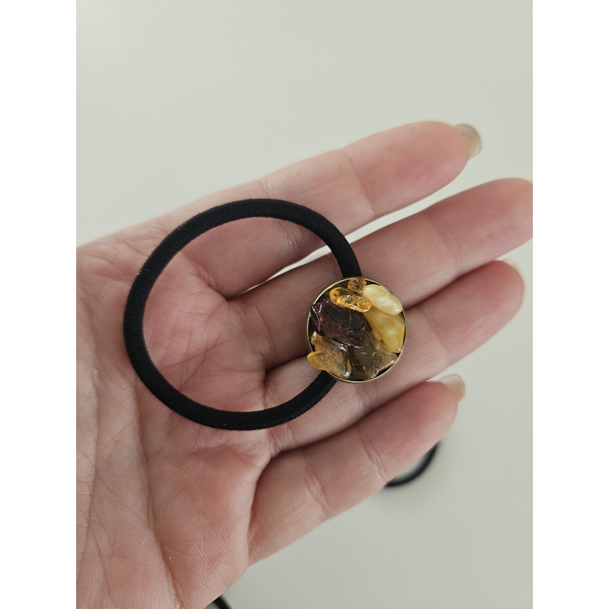Diadema con piedras preciosas Ámbar báltico oído gomoso