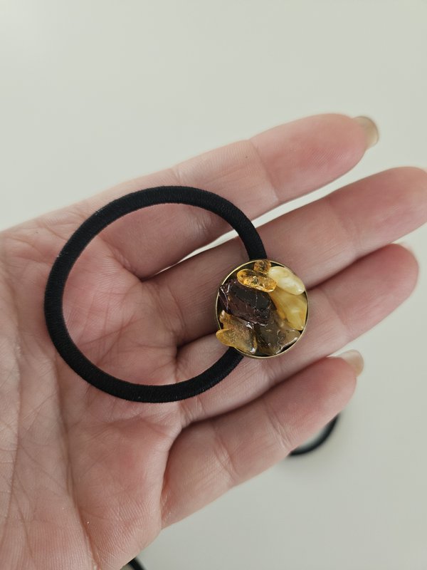 Diadema con piedras preciosas Ámbar báltico oído gomoso
