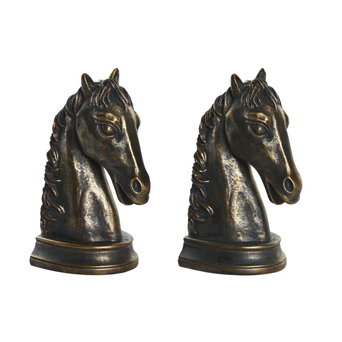 BOOKENDS SET 2 RESIN 23X9X19 COPPER HORSE FD205472
