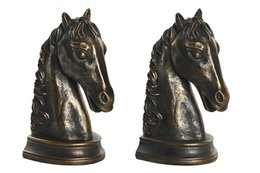 SUJETALIBROS SET 2 RESINA 23X9X19 CABALLO COBRIZO FD205472