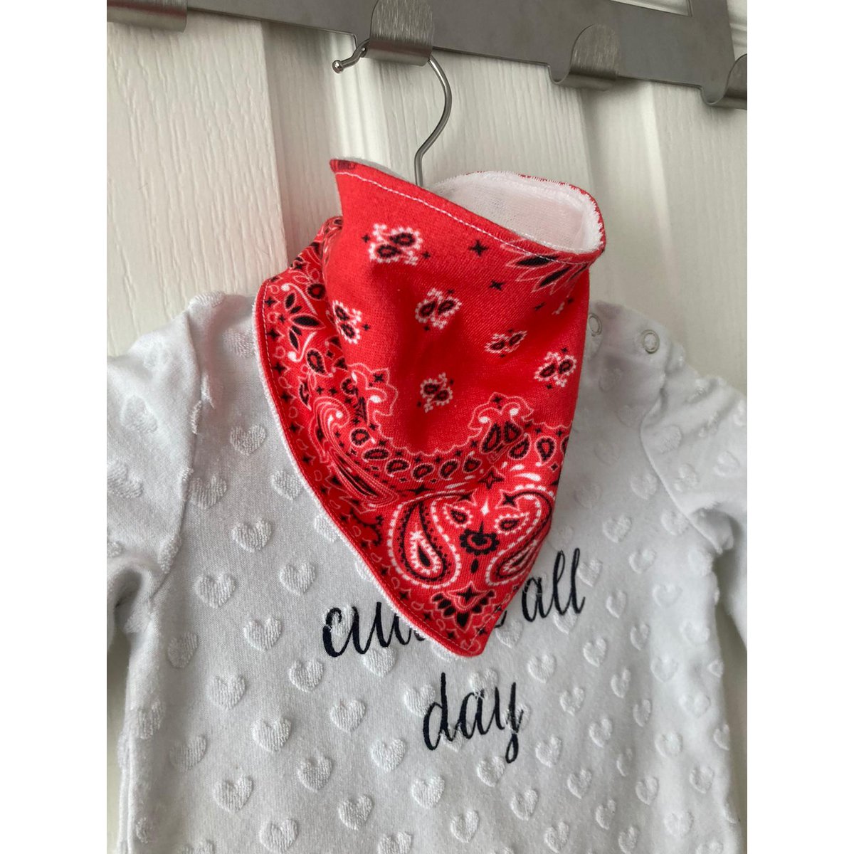 Kwijlsjaal Paisley Rood