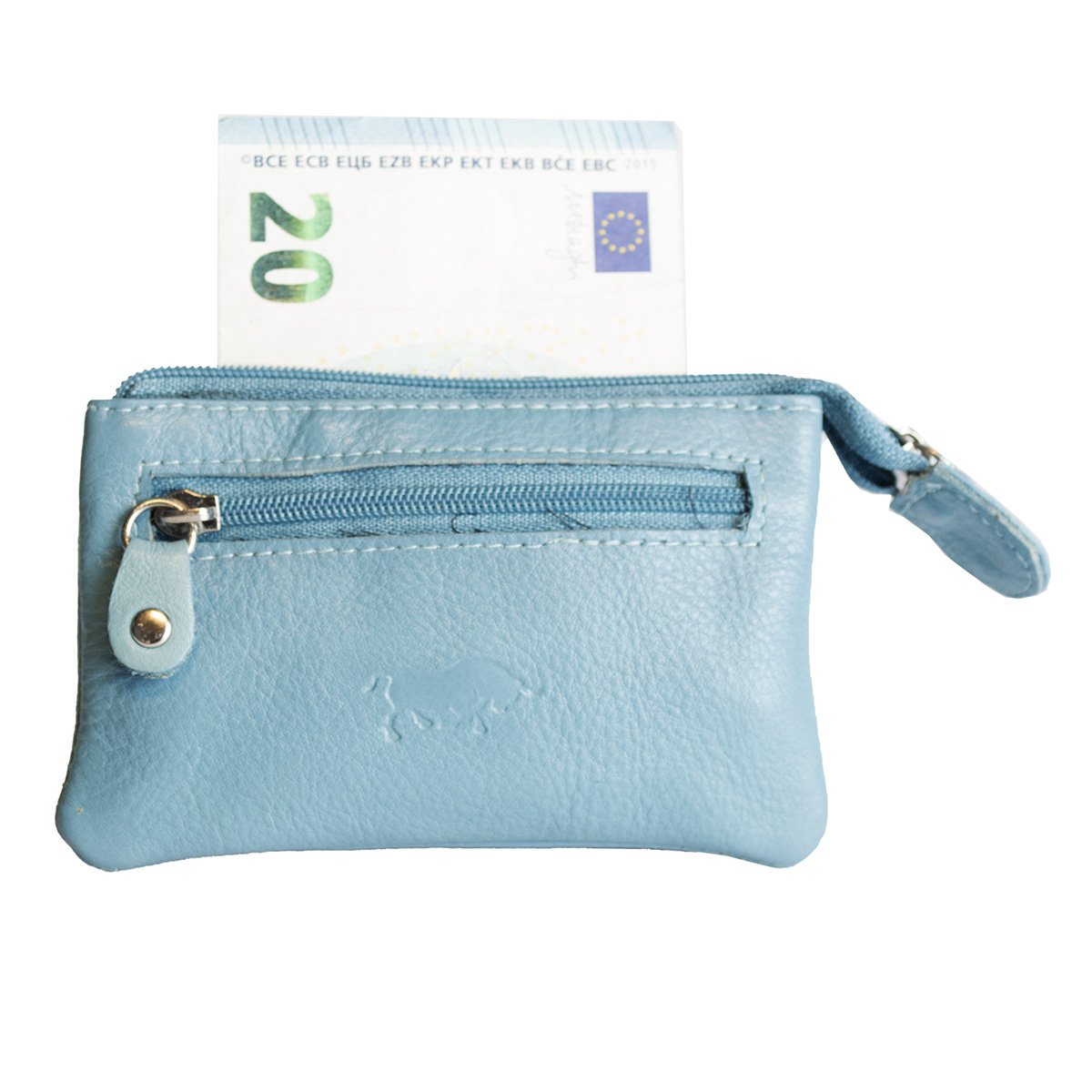 Portachiavi In 11 Colori - Portachiavi In Pelle - Con 2 Tasche Con Cerniera