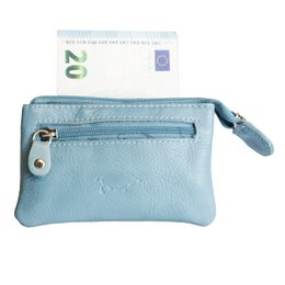 Portachiavi In 11 Colori - Portachiavi In Pelle - Con 2 Tasche Con Cerniera