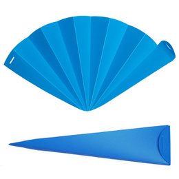 Éventail à main, éventail, éventail, bleu clair opaque