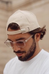 Casquette homme coton beige