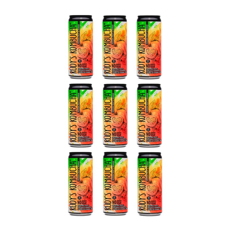 Rudys Alive Passion Obst & Mango Kombucha (24x330ml)