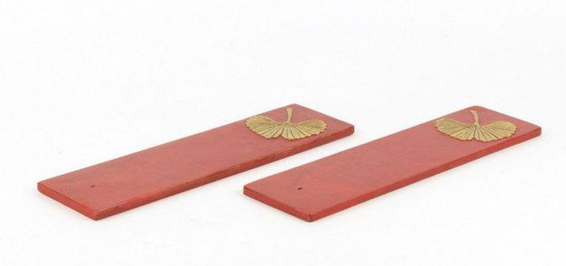 Set di 2 portaincenso gingko in pietra