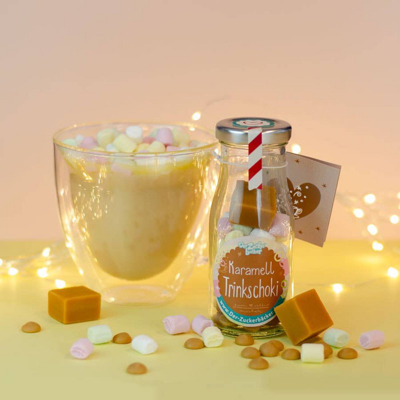 Do It Yourself Bottle of Caramel Chocolate Drinking Chocolate