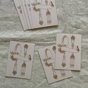 Place cards / cutlery / 10 pieces