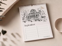 Verjaardagskalender Amsterdam Icons - Annet Weelink Design Amsterdam Schetsen - A4 - Eeuwigdurende Kalender - Premium Papier