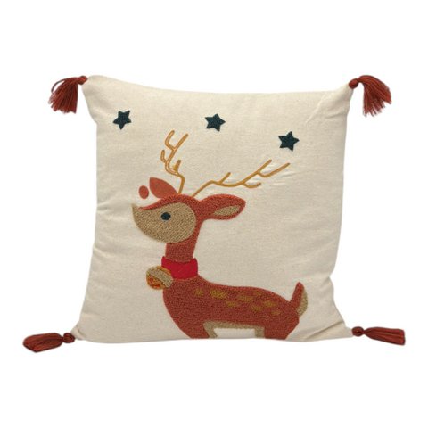 Decorative pillows with punch embroidery - Christmas - Rennier - 43 x 43cm