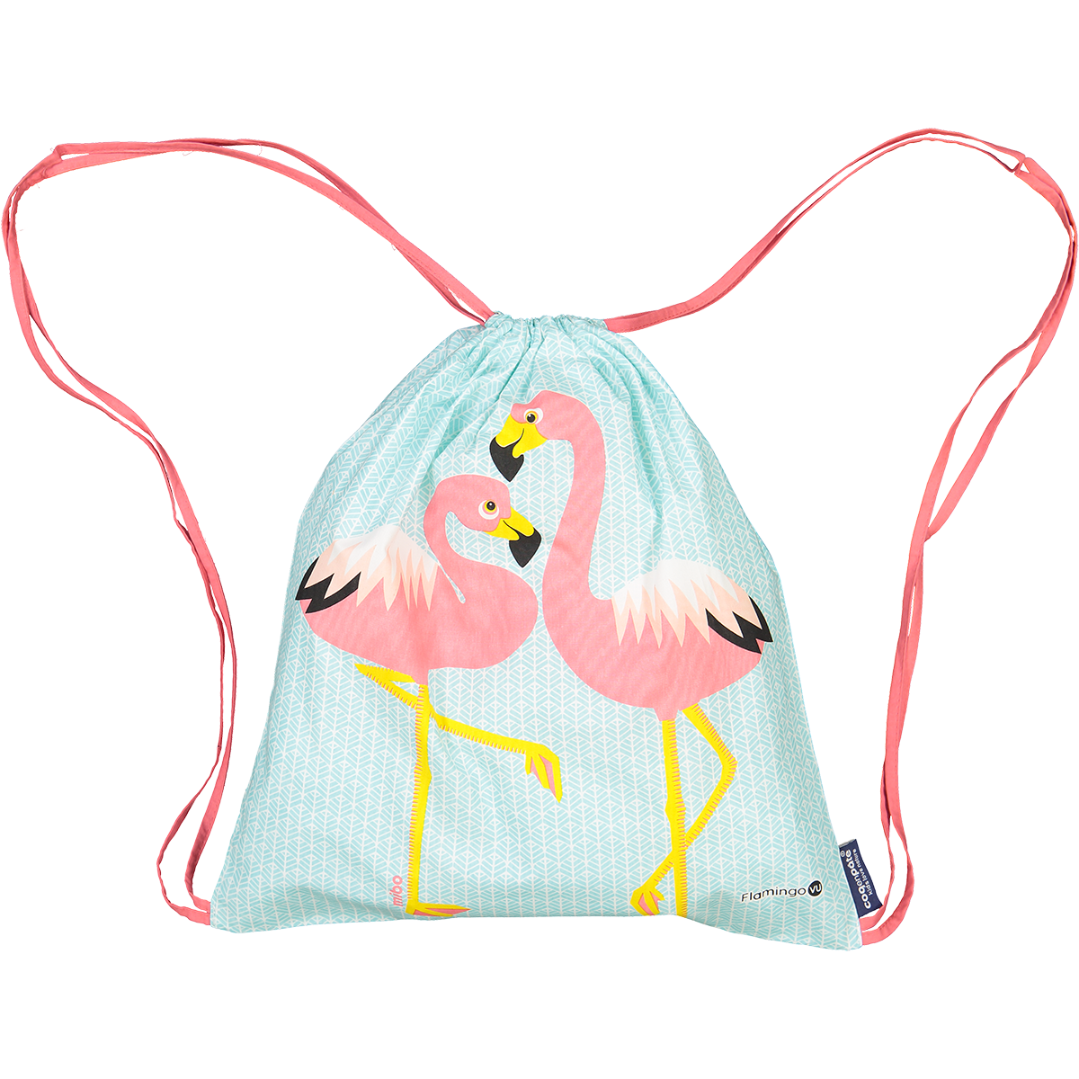 Activiteitenzak voor kinderen, biologisch katoen, roze flamingo