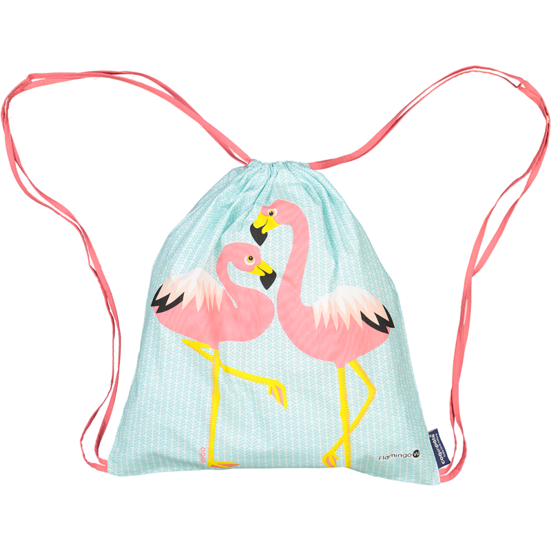Aktivitätstasche für Kinder, Bio -Baumwolle, rosa Flamingo