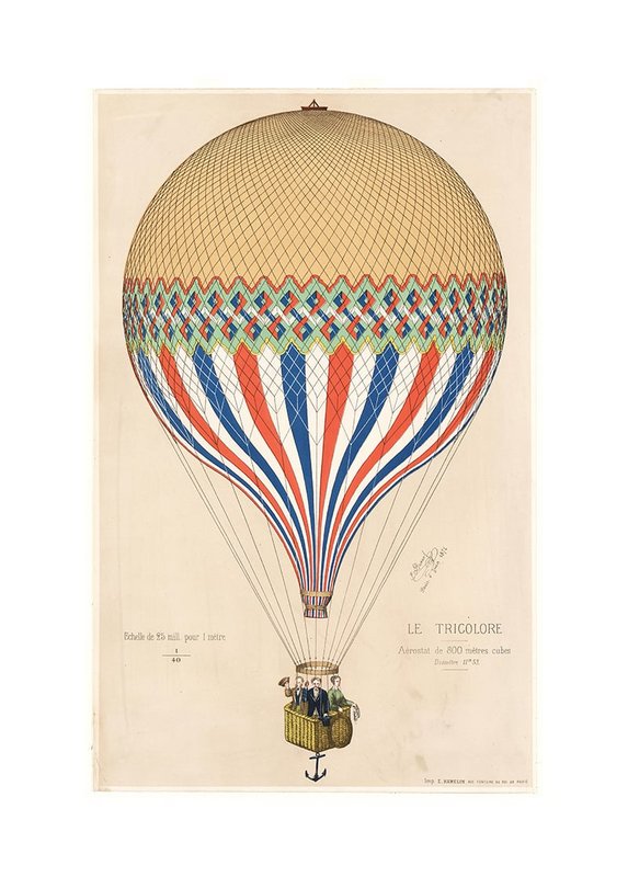 Poster Mongolfiera d'epoca