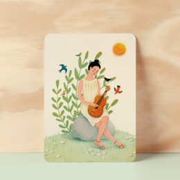 Postcard |  Ukulele lady