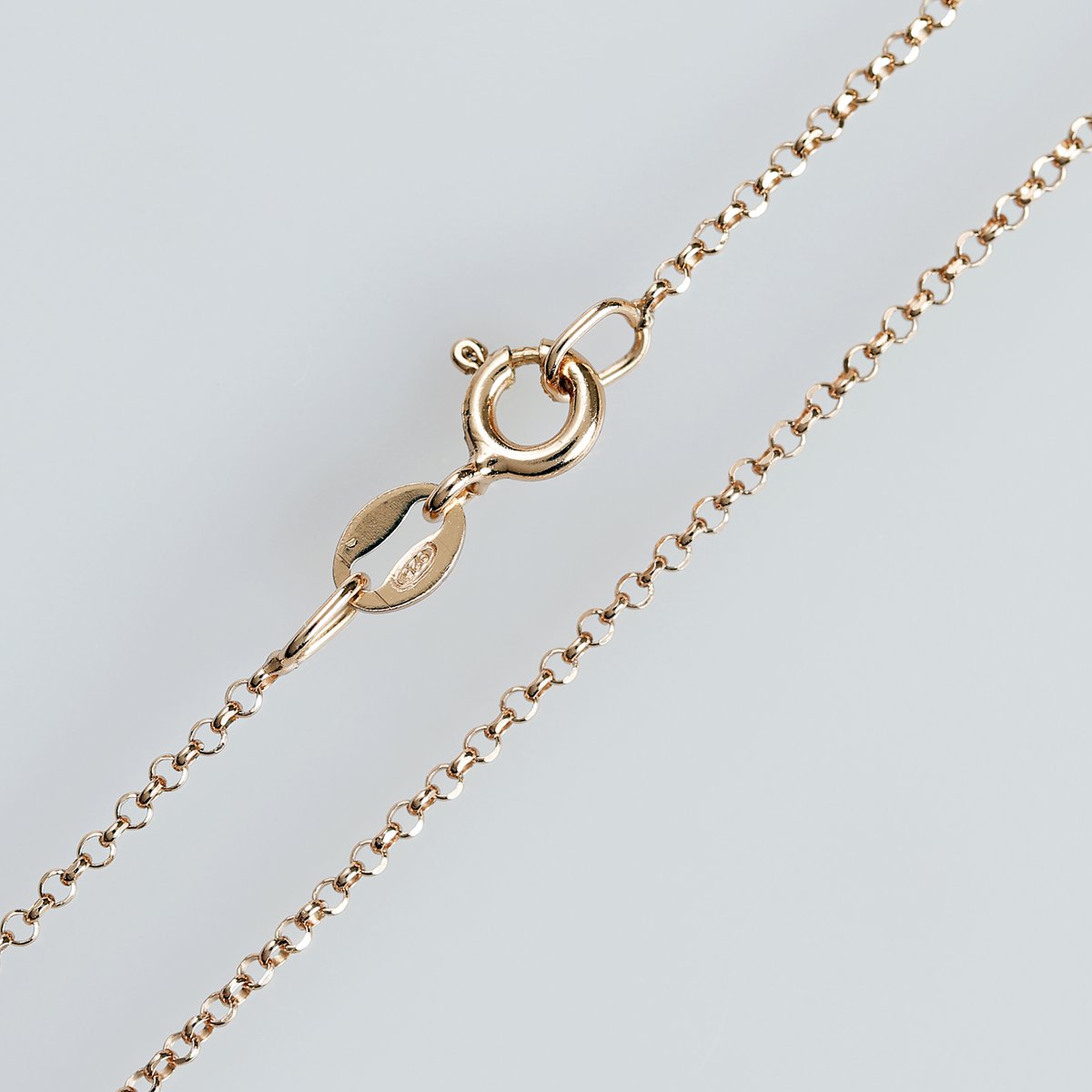 925 Sterling Silber Erbskette 1,1mm, diamantiert, rose vergoldet
