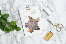 postcard - series 'Christmas'- 'Fa la la la laaaa'