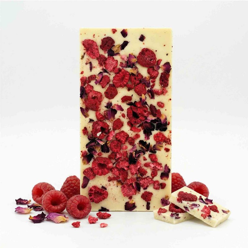 Chocolat blanc premium - framboise, rose