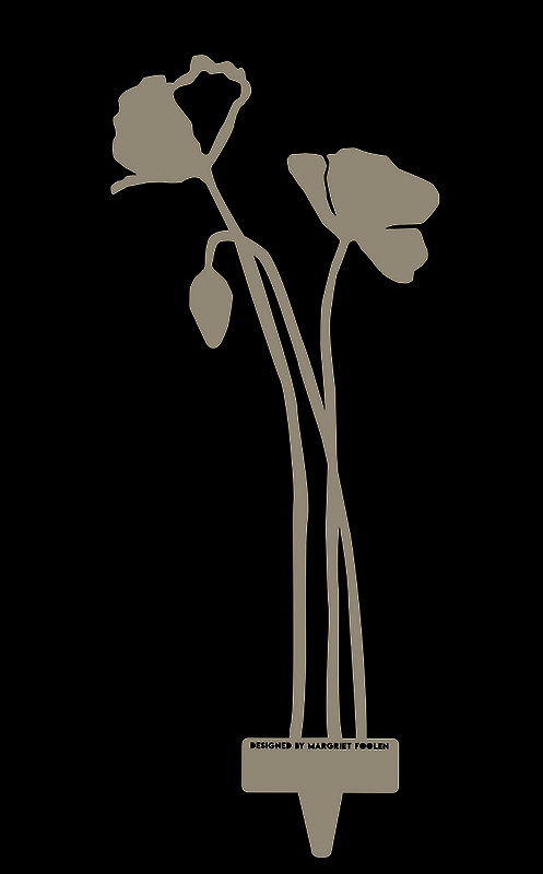 Poppy open up - Objeto de acero corten