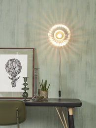 Wandlampe Brüssel, gold/transp.