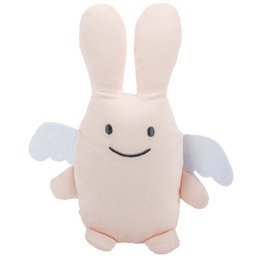 Kuscheltier Hase Engel - Puderrosa mit Rassel 20 cm Bio-Baumwolle