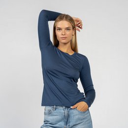Women's Merino 160 Long Sleeve Crew Denim