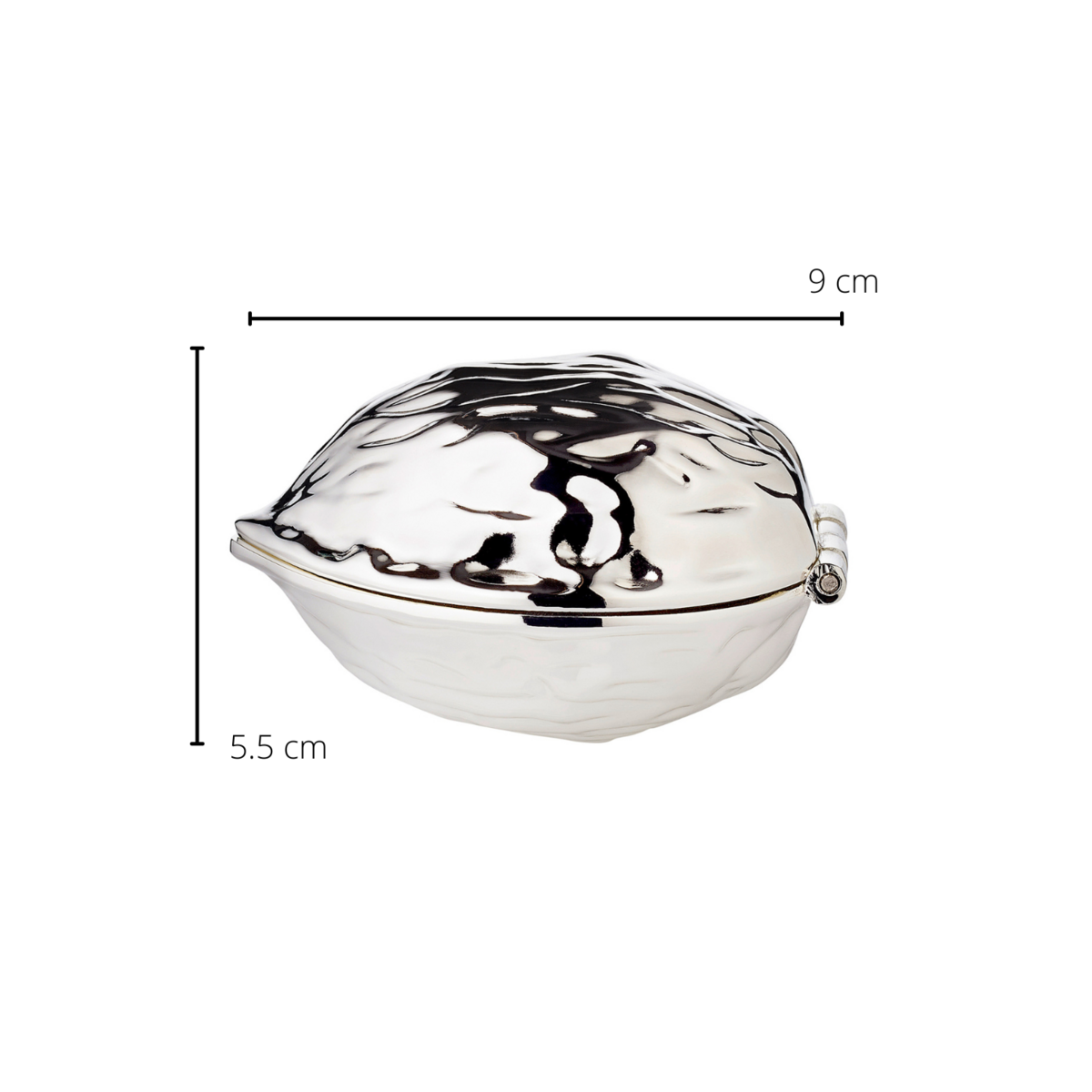 EDZARD nutcracker walnut, silver-plated, tarnish-resistant, length 9 cm