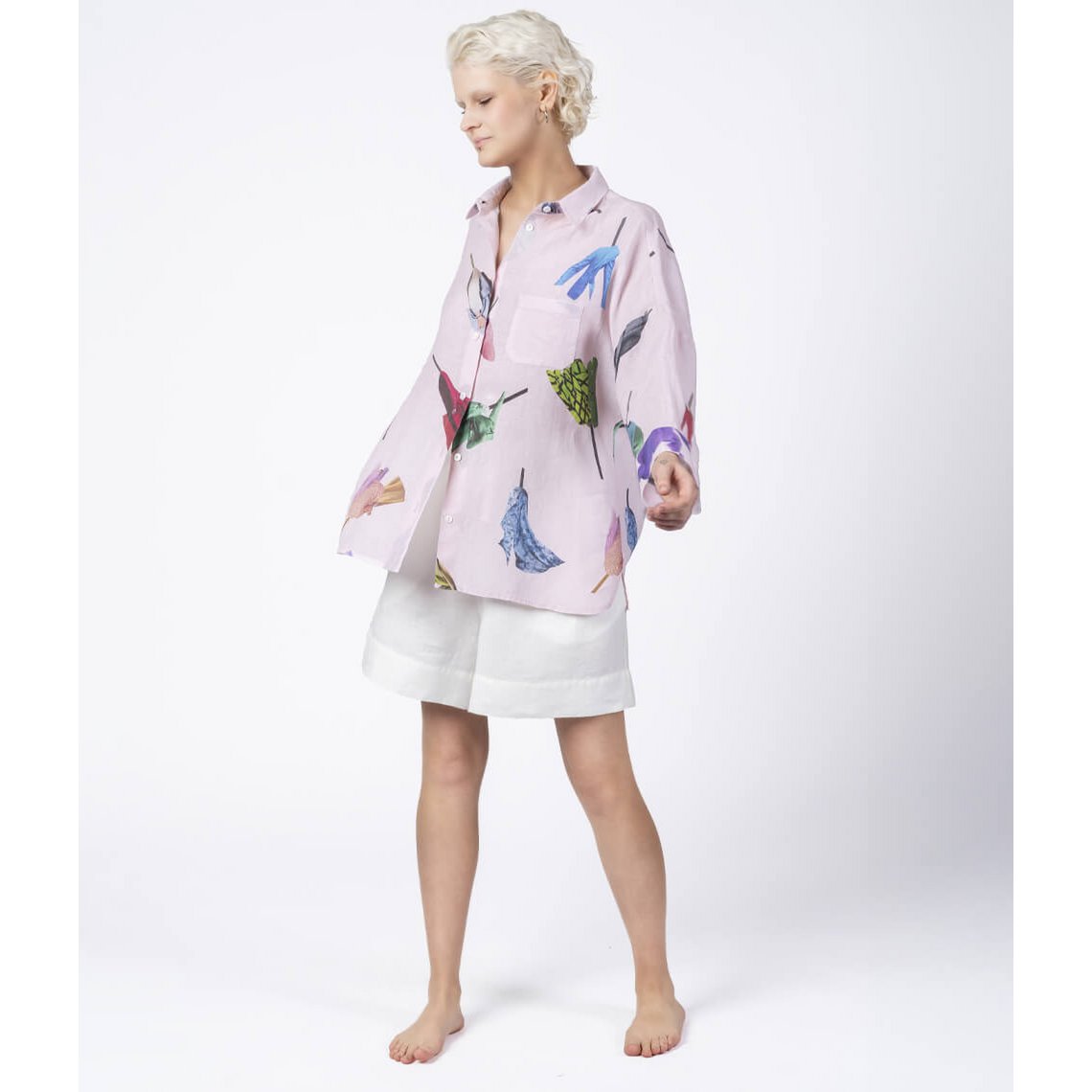 Linnen overhemd Fashionista Roze