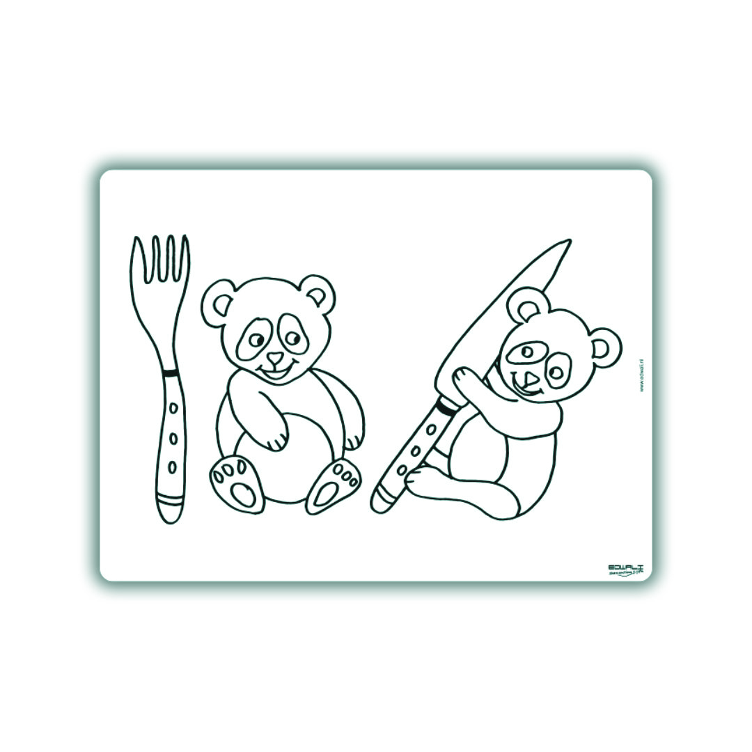 Wielokolorowa podkładka Misie Panda