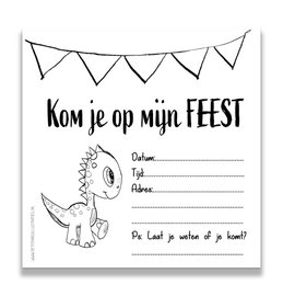 Invitation to a dino football party