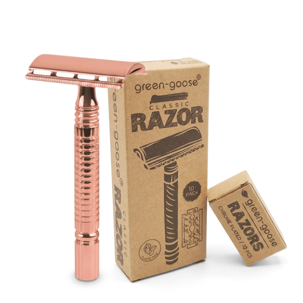 green-goose Classic Shaving Set - Rose Gold