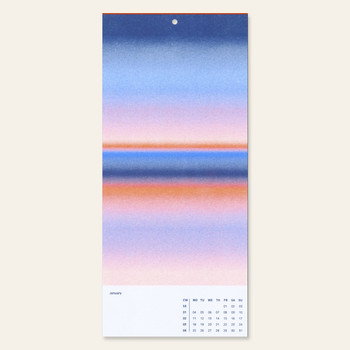 Risographie Wandkalender 2027 (12,8 x 28,5 cm)