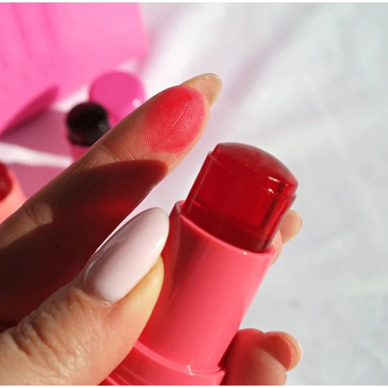 3-i-1 Milk Jelly Tint Facial Blusher Wand Fugtet Langtidsholdbar mat Rouge Cheek Contour Læbestift Sticker Skønhed Makeup