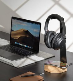 Soporte y cargador para auriculares 2 en 1