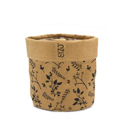 SIZO Vaskbar Papir Bag Flower Natural med vandtæt biologisk nedbrydeligt for