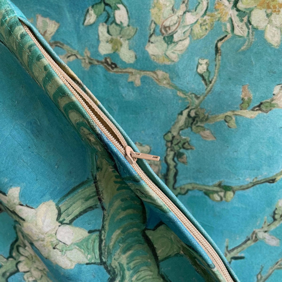 Turquoise amandel bloesem dier kussensom