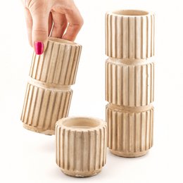 Earthenware candle holder Zilt S