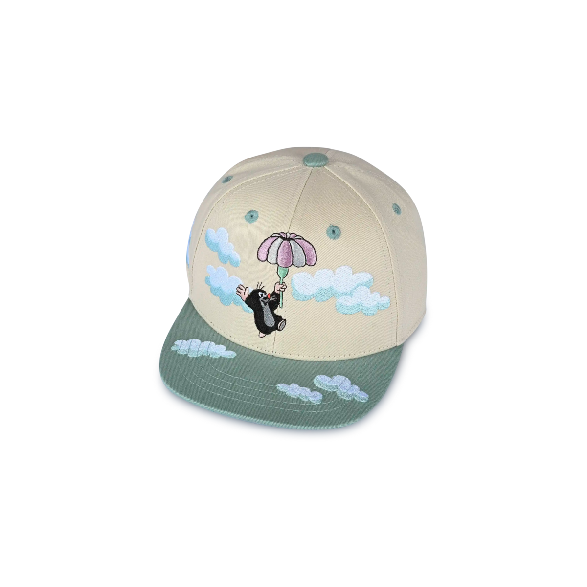 koaa – Den lille muldvarp “Over skyerne” – Snapback beige/blå