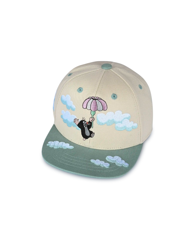 koaa – Den lille muldvarp “Over skyerne” – Snapback beige/blå